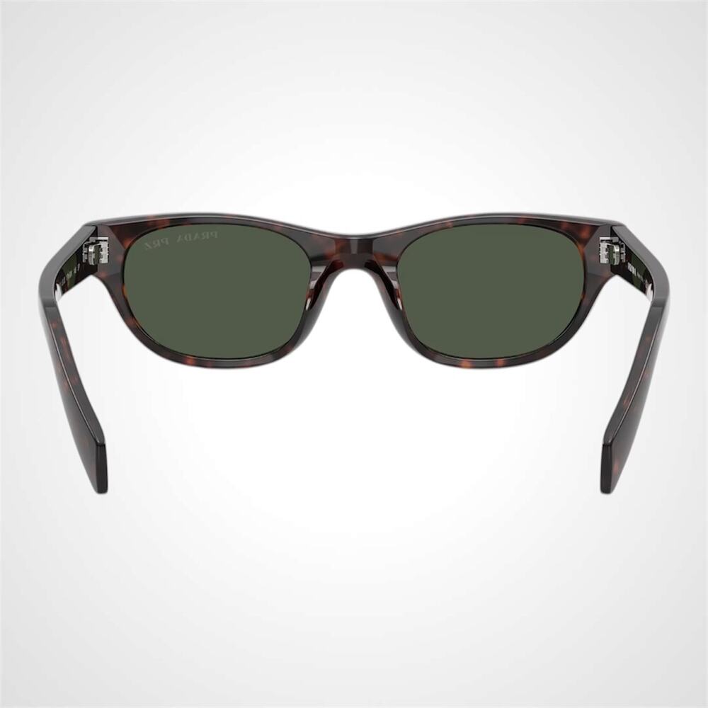 New PRADA Sunglasses Brown Havana Polarized Logo Cat Eye Square Grey Lens 50mm - Picture 4 of 6
